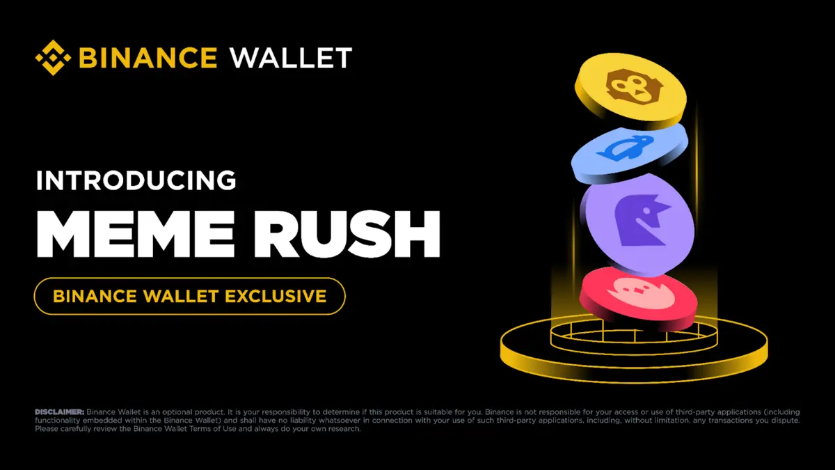 Binance ra mắt "Meme Rush" độc quyền, mở cổng cho người dùng ví tiếp cận sớm Memecoin tiềm năng