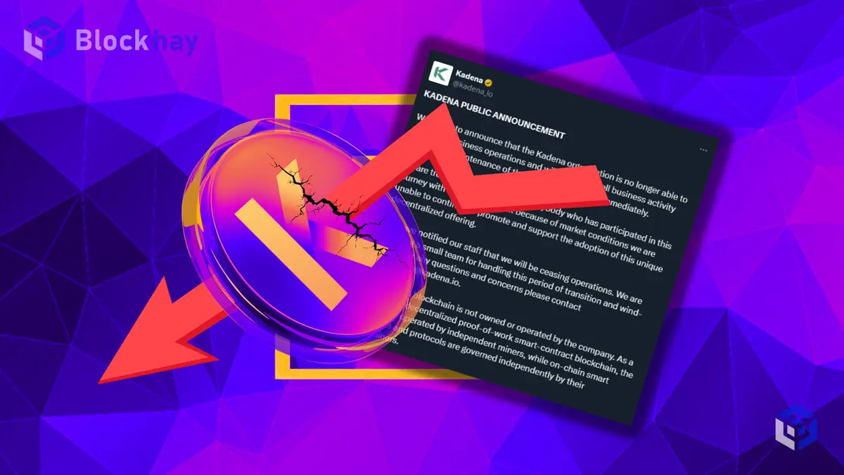 Dự án Kadena tuyên bố giải thể khiến giá token KDA giảm sâu
