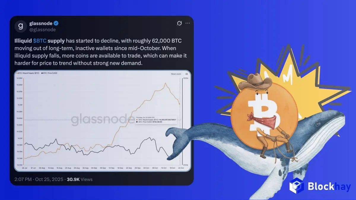 62.000 Bitcoin dịch chuyển khỏi ví dài hạn: Dấu hiệu đầu tiên của giai đoạn tái cân bằng 62.000 Bitcoin dịch chuyển khỏi ví dài hạn: Dấu hiệu đầu tiên của giai đoạn tái cân bằng