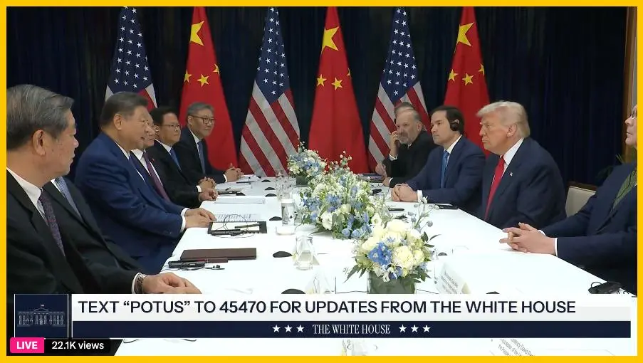 Tổng thống Donald Trump: Nếu đánh giá cuộc gặp với ông Tập trên thang điểm 10, thì tôi cho 12 điểm Cuộc-gặp-mặt-của-Mỹ-và-Trung-Quốc-tại-Busan